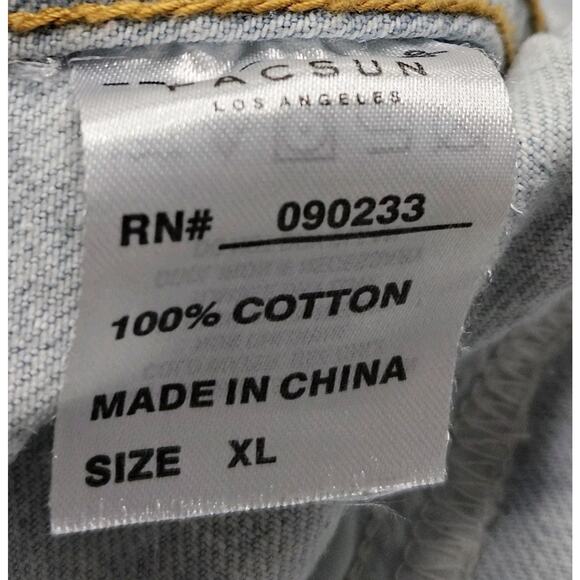 Pacsun Women's Denim Jean Jacket Light Wash Trucker Jacket Button Down Sz XL - Picture 5 of 5